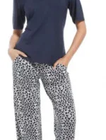 Dámske plážové nohavice 56221-213-7 modro-biele - Pastunette