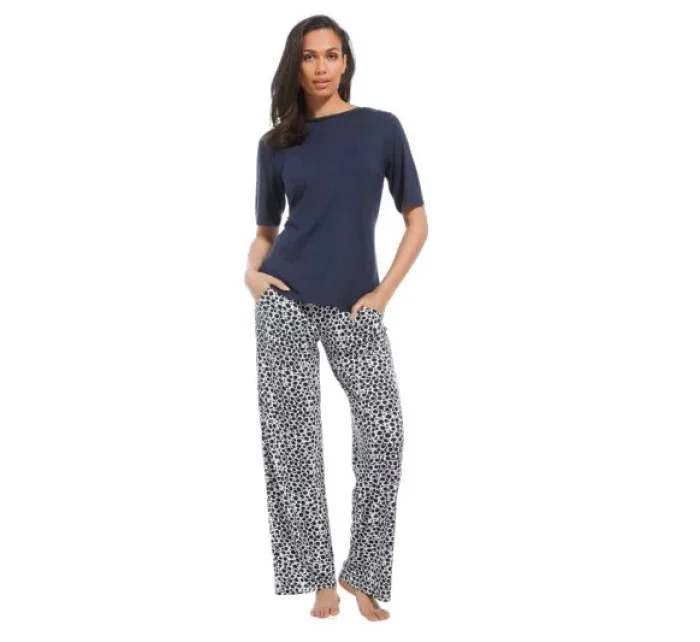 Dámske plážové nohavice 56221-213-7 modro-biele - Pastunette