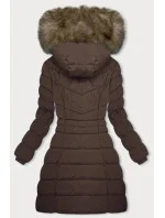 Dámska hnedá páperová zimná bunda (LHD-23032) Dámska hnedá páperová zimná bunda (LHD-23032)