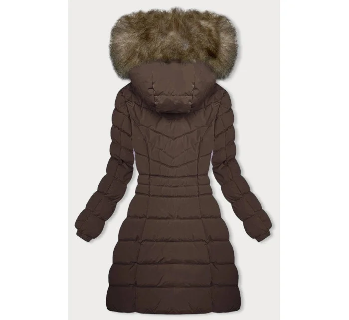 Dámska hnedá páperová zimná bunda (LHD-23032) Dámska hnedá páperová zimná bunda (LHD-23032)