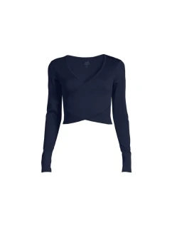 CASALL Bezšvové rebrované tričko s dlhým rukávom core blue