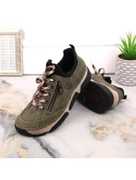 Pohodlné poltopánky Rieker W RKR610 green Pohodlné poltopánky Rieker W RKR610 green