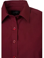 JN 677 Popelínová halenka s dlouhým rukávem model 22436615 red - Daiber JN 677 Popelínová halenka s dlouhým rukávem model 22436615 red - Daiber