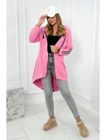 Mikina so zipsom na chrbte svetlo ružová