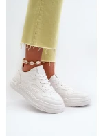 Dámské tenisky na platformě z ekokože bílé model 21657683 - Boto