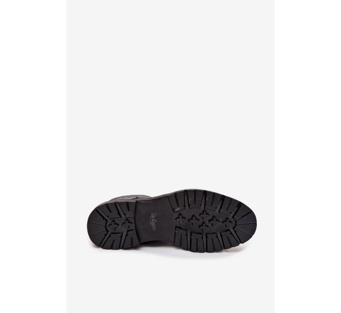 Kožené pánské kotníčkové boty Lee Cooper LCJ-25-33-3961 Černé