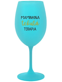 MAMA FLUID THERAPY - tyrkysový pohár na víno 350 ml