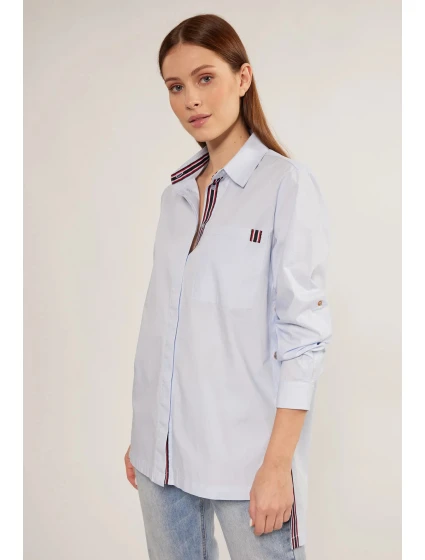 Dámská košile Marina model 18694729 Světle modrá - Monnari Dámská košile Marina model 18694729 Světle modrá - Monnari