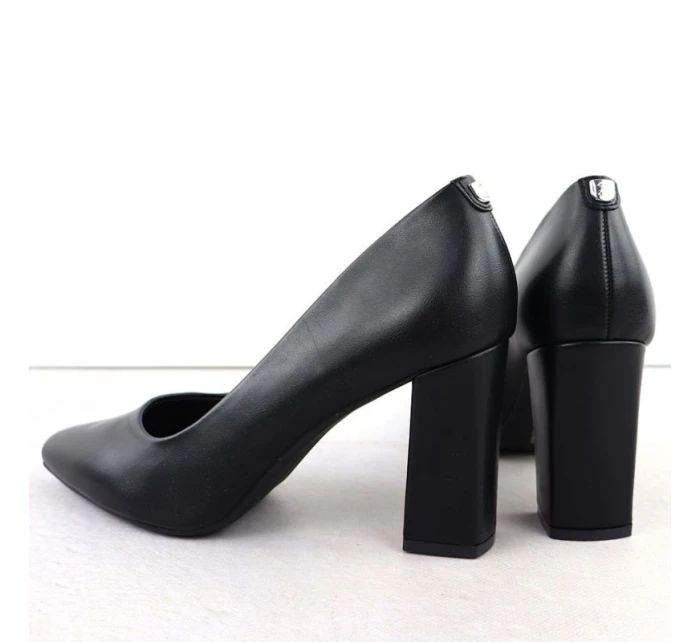 Sergio Leone čierne lodičky na podpätku PB216