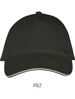 SOL'S Long Beach 5 panelová sandwich kšiltovka dark grey model 22521354