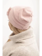 Dámská čepice s ozdobnými model 21489442 květinami elegantní černá - K-Fashion