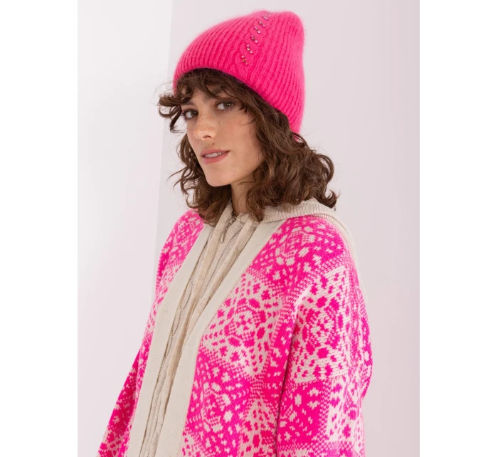 Czapka AT CZ model 19011947 ciemny różowy - FPrice Czapka AT CZ model 19011947 ciemny różowy - FPrice