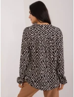 Blúzka D73771M11186B čierna a béžová