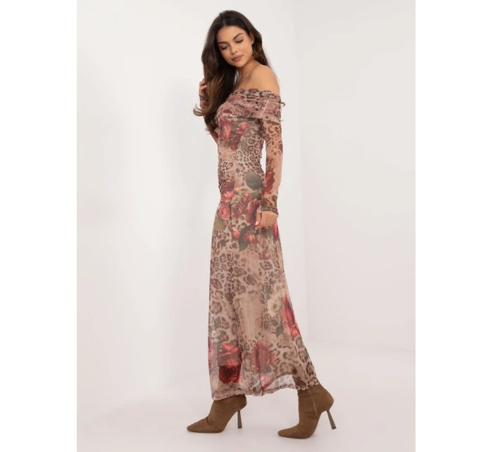 Šaty DHJ SK 18702 1.13P béžové Šaty DHJ SK 18702 1.13P béžové