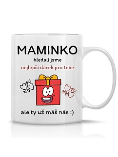 Najlepší darček pre mamu - klasický biely keramický hrnček 300 ml