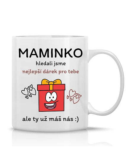 Najlepší darček pre mamu - klasický biely keramický hrnček 300 ml