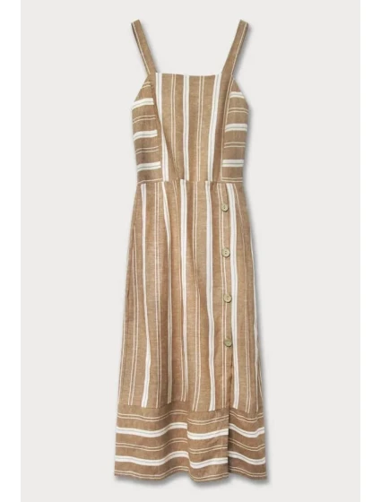 Hnedé bavlnené šaty (345ART)