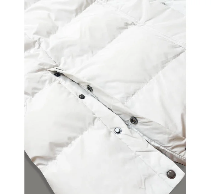 DŁUGA ZIMOWA KURTKA DAMSKA NA BIAŁA model 21245075 - LHD