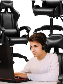 Extralink gaming | Kancelárske kreslo, otočné, vedro, čierne, G-524