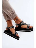Dámské sandály na platformě Big Star model 21652644 Černé - Big Star Shoes Dámské sandály na platformě Big Star model 21652644 Černé - Big Star Shoes