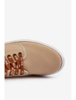 Tenisówki Trampki Męskie Big Star NN176001 Memory Foam System Beżowe