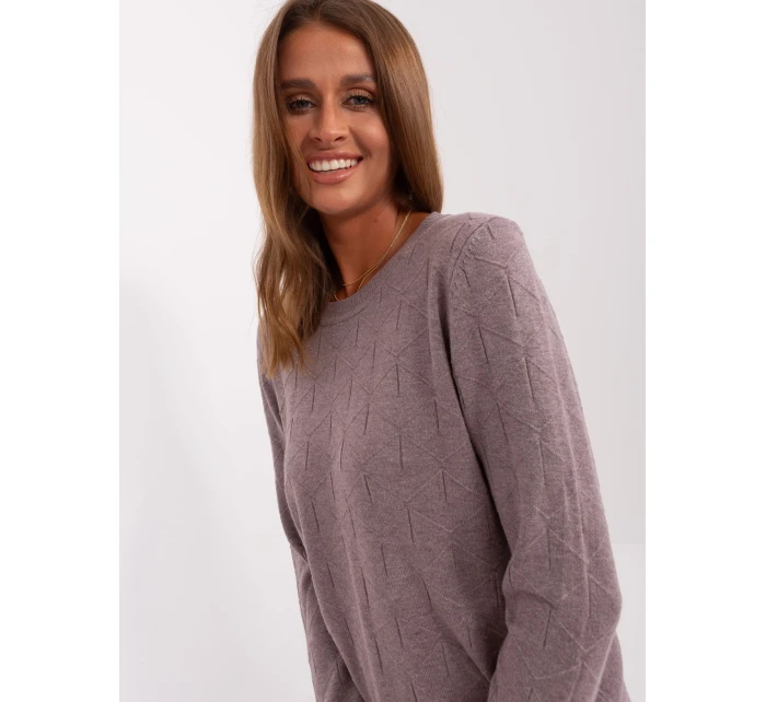 Sweter AT SW model 18895533 jasny fioletowy - FPrice Sweter AT SW model 18895533 jasny fioletowy - FPrice