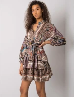 Šaty DHJ SK 15053.61 čierna a béžová Šaty DHJ SK 15053.61 čierna a béžová