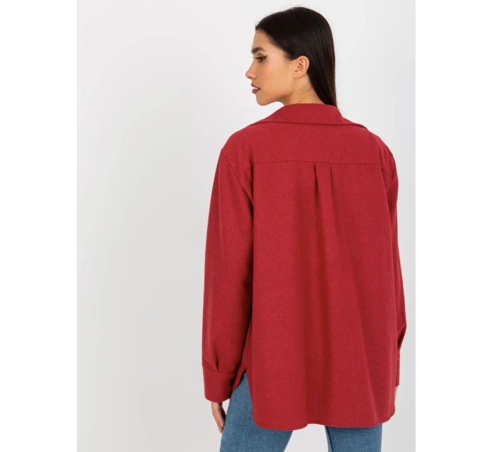 Dámska košeľa LK KS 509164.11 tmavo ružová - FPrice