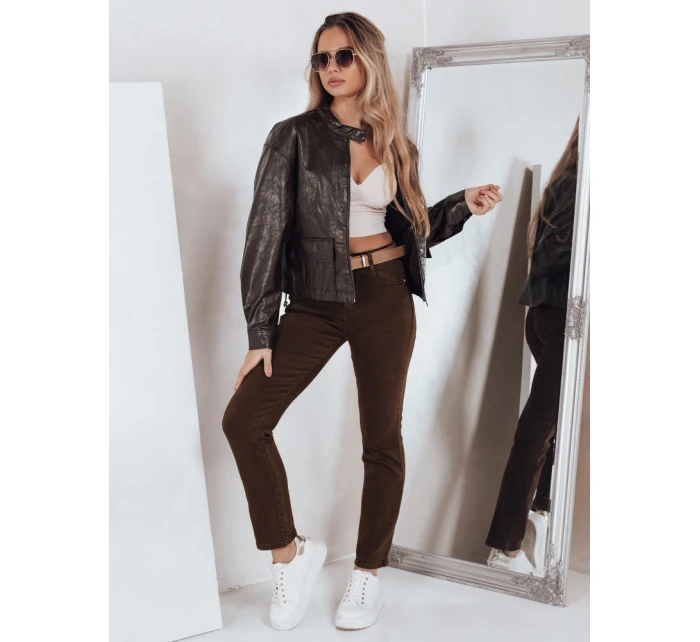 Dámské úzké džíny hnědé Dstreet model 21994063 - FashionStreet