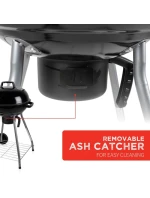 GUĽOVÝ ZÁHRADNÝ GRIL REX STEEL 46CM S POPOLNÍKOM