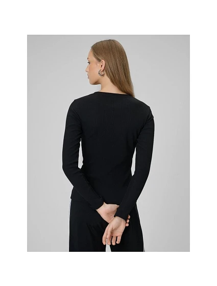 Dámský žebrovaný úplet slim fit s dlouhým rukávem model 22209690 dámské - 4F Dámský žebrovaný úplet slim fit s dlouhým rukávem model 22209690 dámské - 4F
