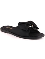 Dámské ploché žabky s mašlí černé eVento model 22096558