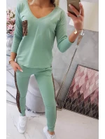 Tmavo mätová sada s leopardím potlačou