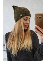 khaki fleecová čepice model 18750013 - K-Fashion