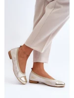 Kožené baleríny Zlaté model 21646187 - Zazoo