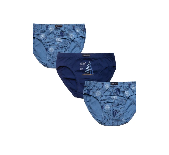 Chlapčenské nohavičky 3PACK B-228 SD Blue mix pattern - Lama