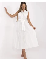 Elegantní dámské maxi šaty v krémové barvě model 21214408 - Factory Price Elegantní dámské maxi šaty v krémové barvě model 21214408 - Factory Price