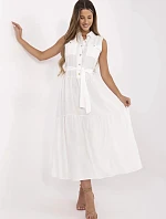 Elegantné krémové maxi šaty (A5032)