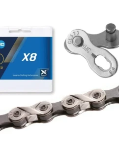 Reťaz KMC X8 114 článkov strieborná BOX
