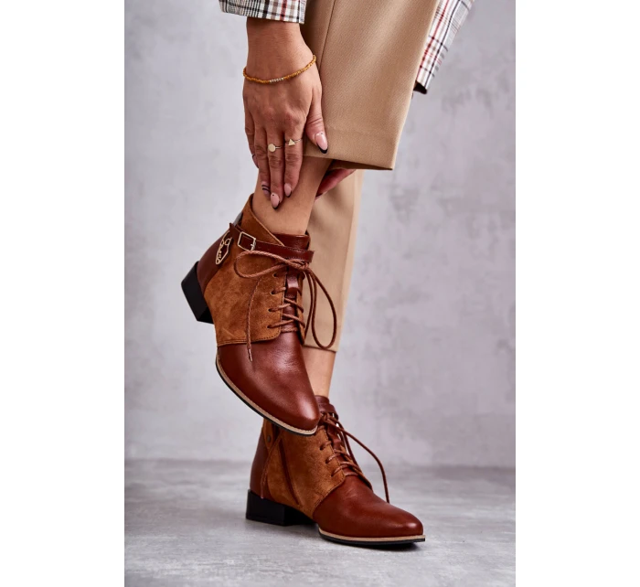 Dámské kožené kozačky model 21597650 - Maciejka