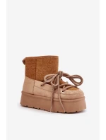 Sněhule S Na Platformě Hnědé model 21676659 - Boto