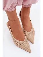 Dámské sandály z na podpatku Béžové model 22103173 - Boto