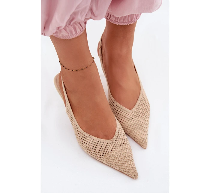 Dámské sandály z na podpatku Béžové model 22103173 - Boto