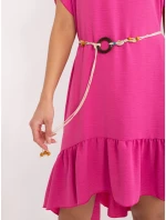 Sukienka DHJ SK model 19760166 ciemny różowy - FPrice Sukienka DHJ SK model 19760166 ciemny różowy - FPrice