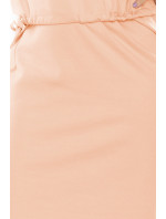 Šaty s golierom Numoco AGATA - ružové