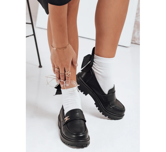Dámske čierne mokasíny FashionStreet ZY1122
