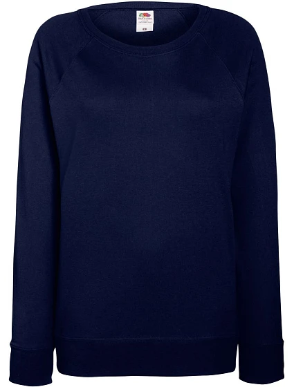 Fruit of the Loom Lady-Fit LW Raglan Sweat Dámska mikina s raglánovými rukávmi 16.2146 tmavomodrá