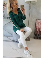 Mikina se zipem na zádech zelená