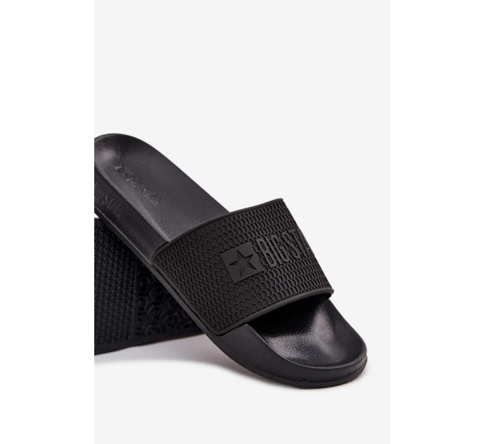 Klapki Męskie Na Piankowej Podeszwie Big Star SS174356 Czarne