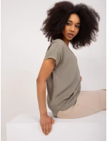 Bluzka model 21156171 khaki - FPrice Bluzka model 21156171 khaki - FPrice